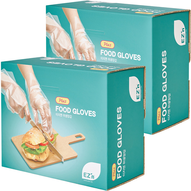 EZn이지엔 위생장갑 플러스, 500개입, 2개