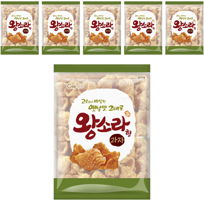 청우식품 왕소라형과자, 120g, 6개