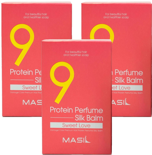 MASIL 9肽護髮香氛護髮素 染燙版, 180ml, 3盒