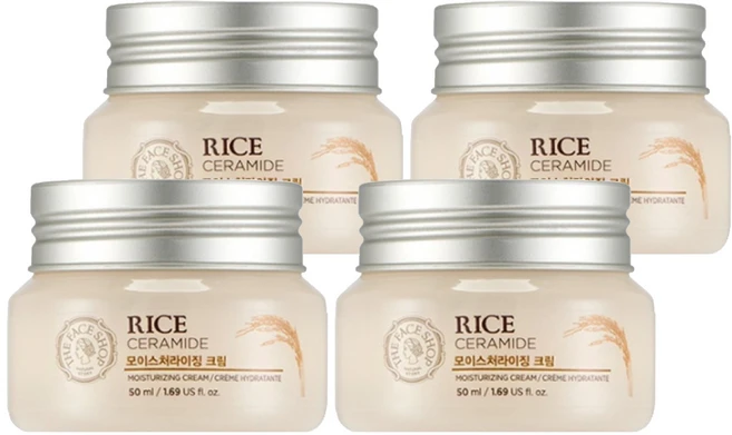 더페이스샵 라이스 & 세라마이드 모이스처라이징 크림, 50ml, 4개 - 쿠팡