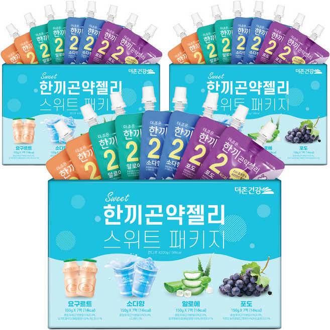 더존건강 한끼곤약젤리 스위트 패키지 28개입, 4.2L, 3세트