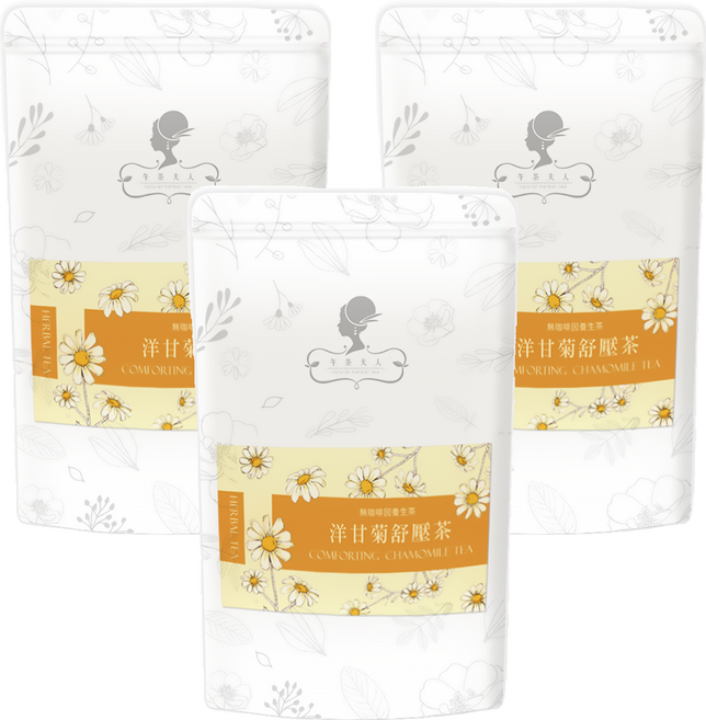 午茶夫人 洋甘菊舒壓茶 三角立體茶包, 3g, 10包, 3袋