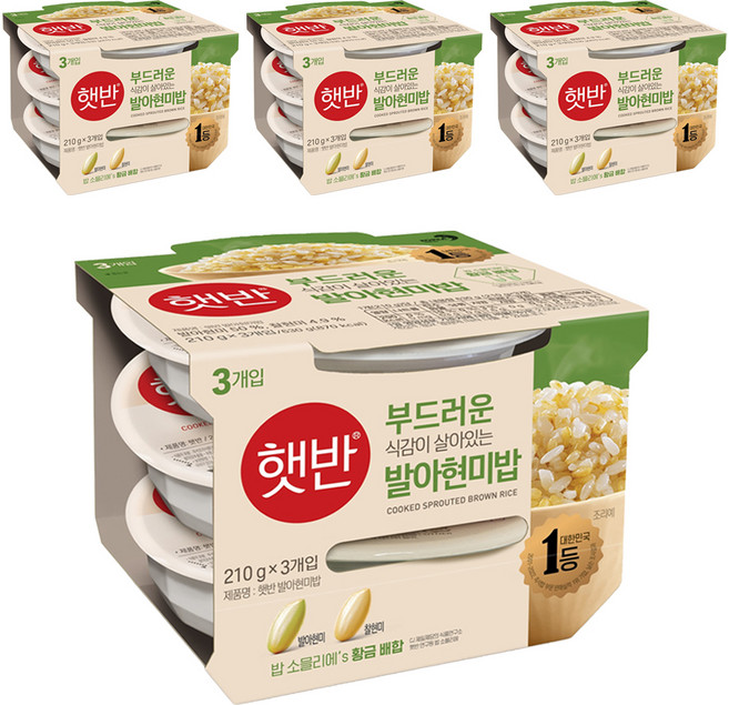 CJ 即食發芽糙米, 210g, 12個