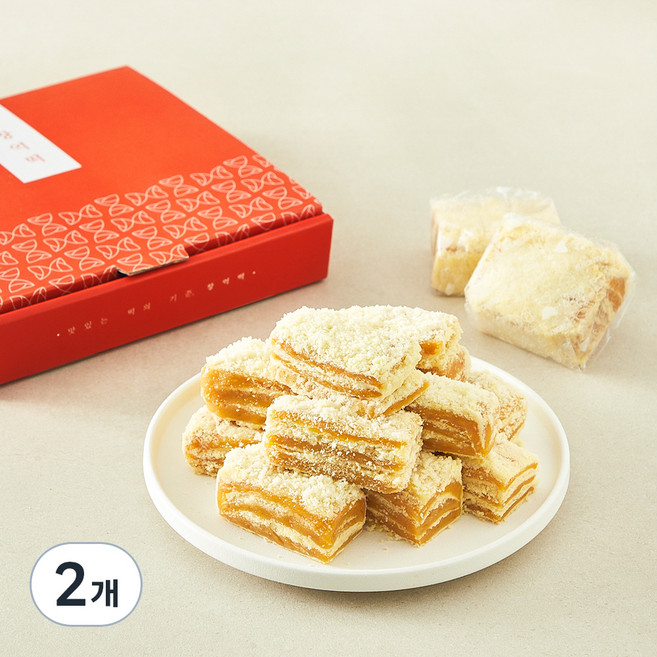 창억떡 갓 만든 호박인절미, 1kg, 1개입, 2개