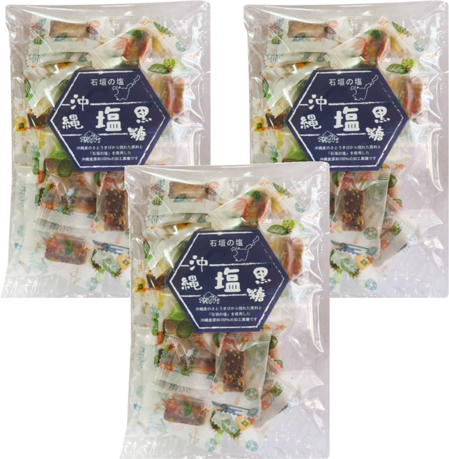 鹽味黑糖, 100g, 3袋