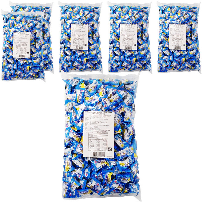 Big Foot 薄荷玫瑰鹽檸檬糖, 1kg, 6袋