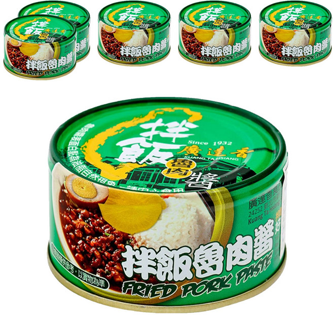 廣達香 拌飯魯肉醬 肉質軟嫩 香而不膩 慢火燉煮, 120g, 6罐