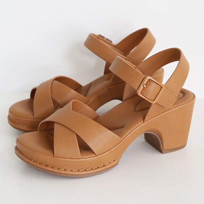 디지엔 여성용 초경량 컴포트 쿠션 스트랩 베이직 시리즈 통굽 힐 샌들