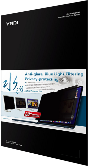 YADI 亞第 水之鏡 16 : 10 防窺片靜電吸附 ASUS Vivobook S14 S3407CA 專用 PF4PPA-W140, 1片