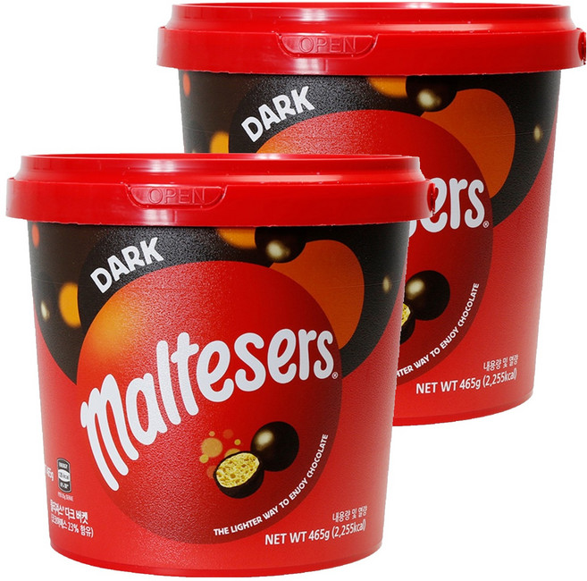 몰티져스 다크 버켓, 465g, 2개