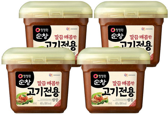 청정원순창 깔끔 매콤한 고기전용 쌈장, 450g, 4개