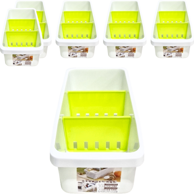 KEYWAY 聯府 比美收納盒 附隔板 大, 顏色隨機, 6個