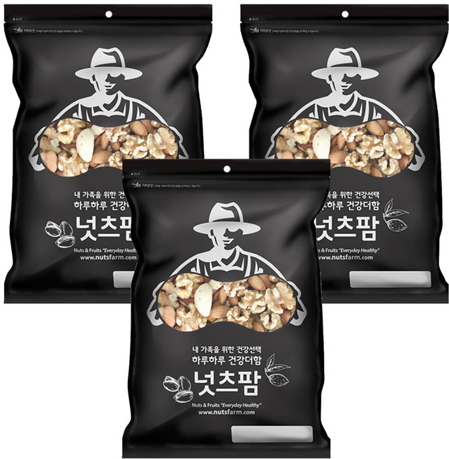 NUTS FARM 杏仁果&核桃&巴西堅果, 800g, 3包