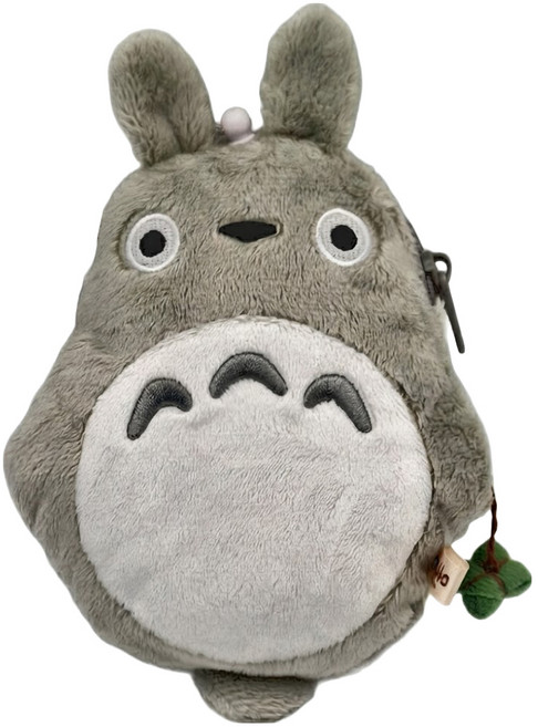 Sun Arrow 絨布伸縮票夾 12 x 17 x 4cm, 17cm, TOTORO 灰色+白色, 1個