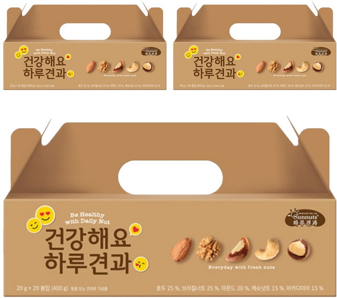 썬넛트 건강해요 하루견과 20p, 400g, 3개