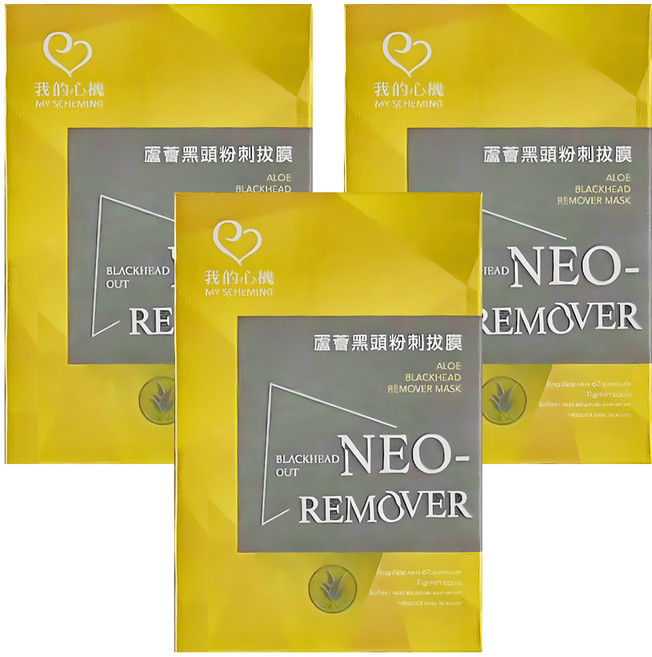 MY SCHEMING 我的心機 NEO蘆薈黑頭粉刺拔膜 ALOE BLACKHEAD REMOER MASK, 3個, 1個