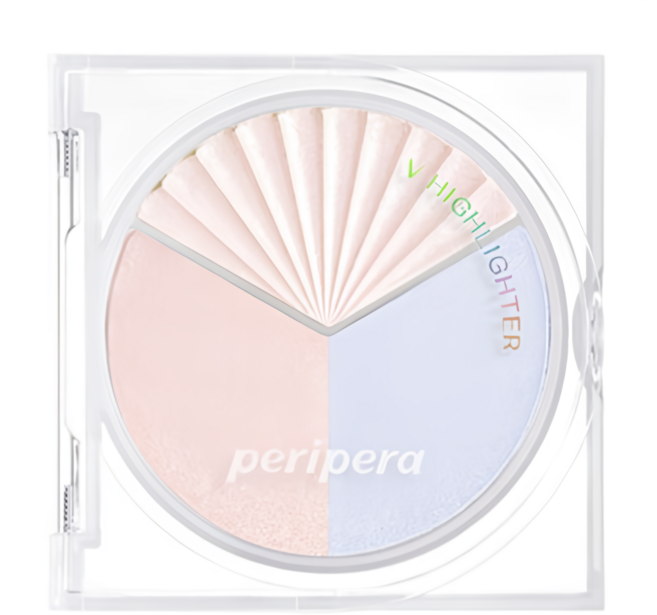 peripera V型三色打亮盤 8.2g, 02 珍珠光, 1個