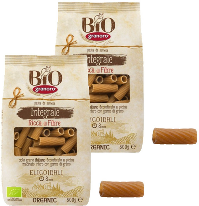 그라노로 유기농 통밀 엘리코이달리, 500g, 2개