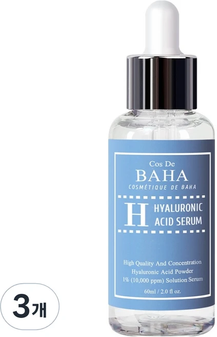 코스드바하 히알루론산 H 세럼, 60ml, 3개 - 쿠팡