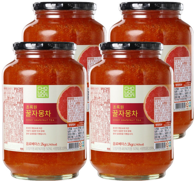 초록원 꿀자몽차, 2kg, 1개입, 4개