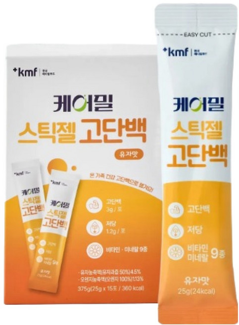 한국메디칼푸드 케어밀 스틱젤 고단백 유자맛, 1개, 25g