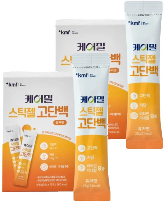 한국메디칼푸드 케어밀 스틱젤 고단백 유자맛, 2개, 25g