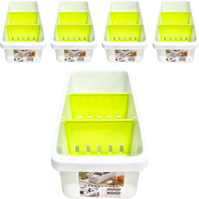 KEYWAY 聯府 比美收納盒 附隔板 大, 顏色隨機, 5個