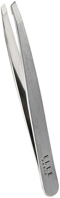 ELLE PARIS 사선형 트위저 족집게, 1개, 실버