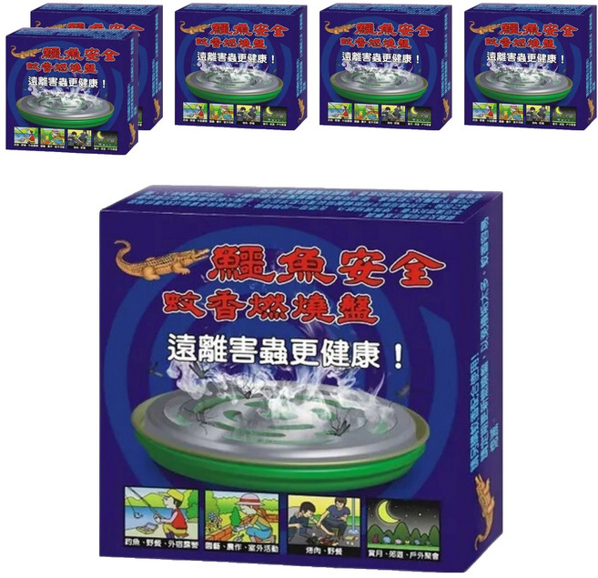 鱷魚 安全蚊香燃燒盤, 550g, 6盒