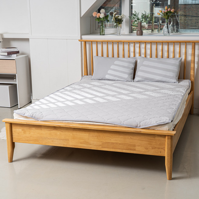 [Coupang進口] NITORI 宜得利 N COOL 涼感雙面鋪棉床墊, 灰色