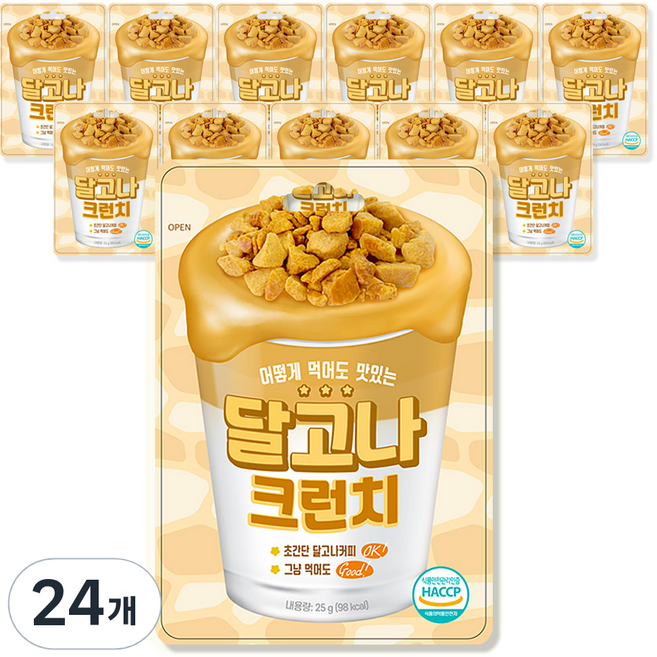 달고나 크런치, 25g, 24개