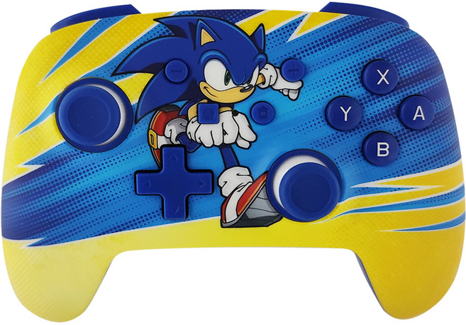 PowerA 任天堂官方授權 增強款有線遊戲手把限量款, NSGP20201, 音速小子旋風 藍色 + 黃色, 1個