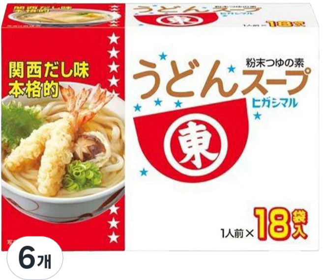 히가시마루쇼유 우동스프 18p, 144g, 6개