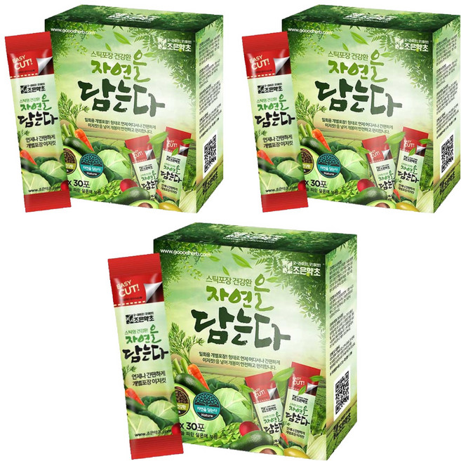 조은약초 자연을 담는다 프리미엄 누에환 스틱, 3개, 90g