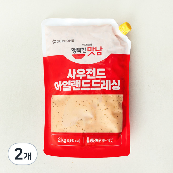 아워홈 행복한맛남 사우전아일랜드드레싱, 2kg, 2개
