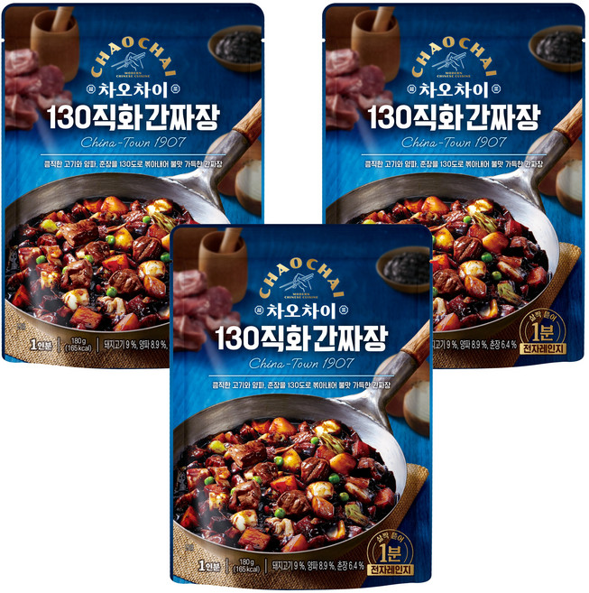 차오차이 130 직화 간짜장, 180g, 3개