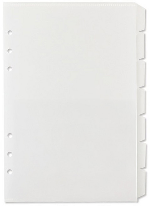 珠友文化 6孔集卡冊索引收納袋 PC-30077 A5(210 x 150 x 4mm), 1組, 7個