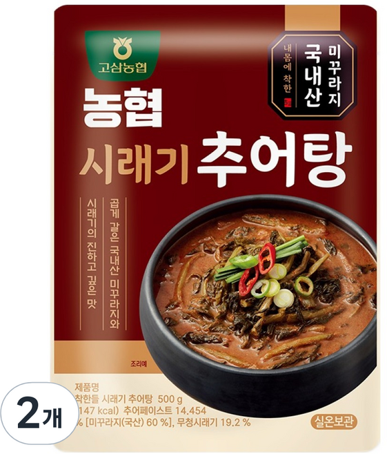 착한들 시래기추어탕, 500g, 2개