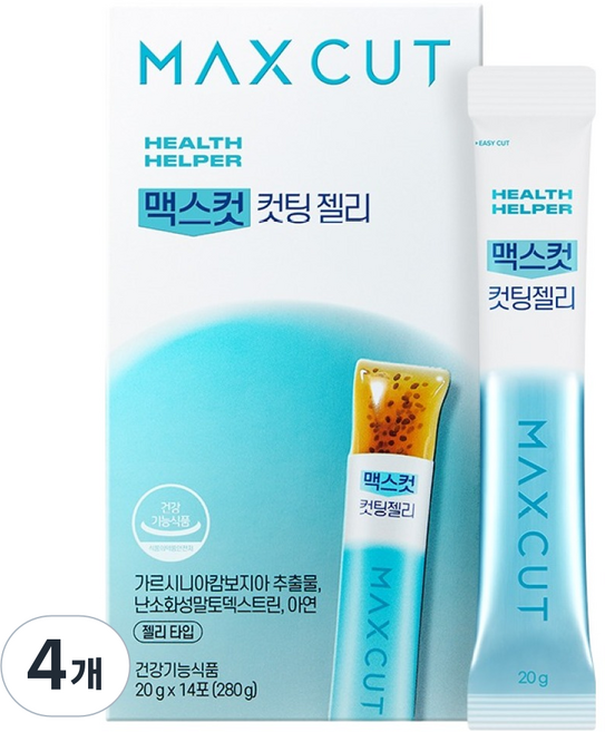 HEALTH HELPER Max Cut 纖體果凍 14入, 4個, 280g
