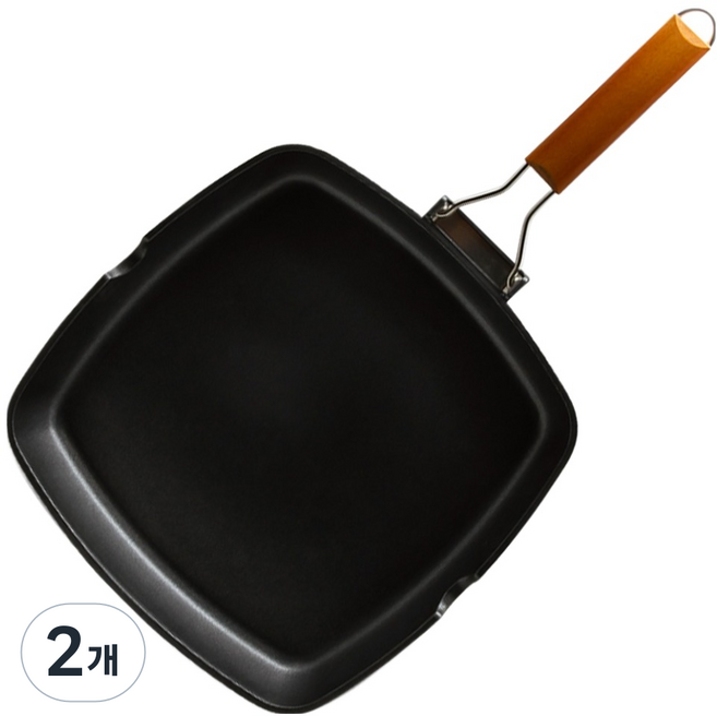 벨라쿠진 인덕션 IH 손잡이 접이식 사각 프라이팬, 2개, 28cm