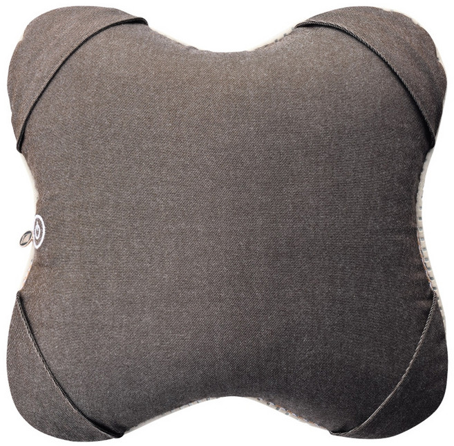 Lourdes 日式蝴蝶V型溫熱揉捏按摩抱枕 雙倍8顆4D立體按摩球 三種按摩模式 回彈深壓, AX-HCL288, 深棕色