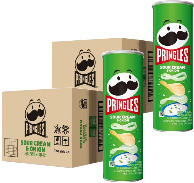 PRINGLES 品客 酸奶油&洋蔥, 110g, 24個