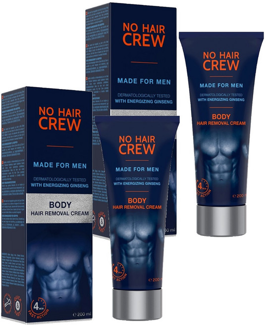 노헤어크루 바디제모크림 팔/다리용, 200ml, 2개