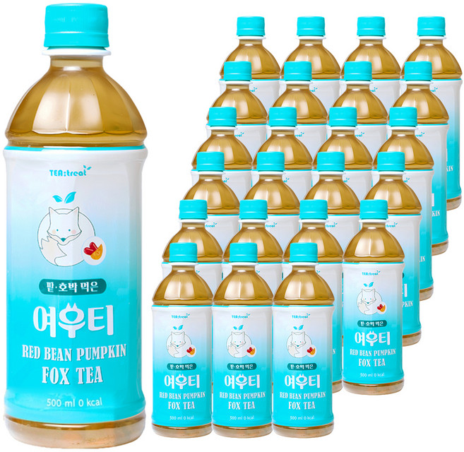 티트리트 여우티 호박팥차, 500ml, 24개