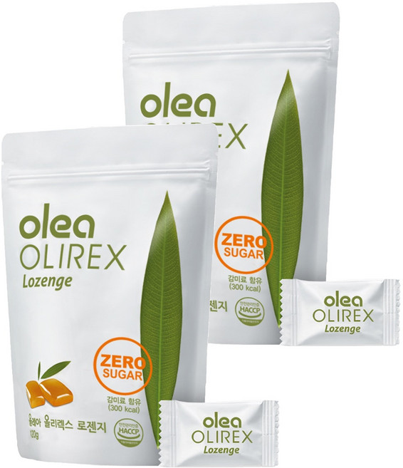 올레아 올리렉스 로렌지 허브캔디, 120g, 2개