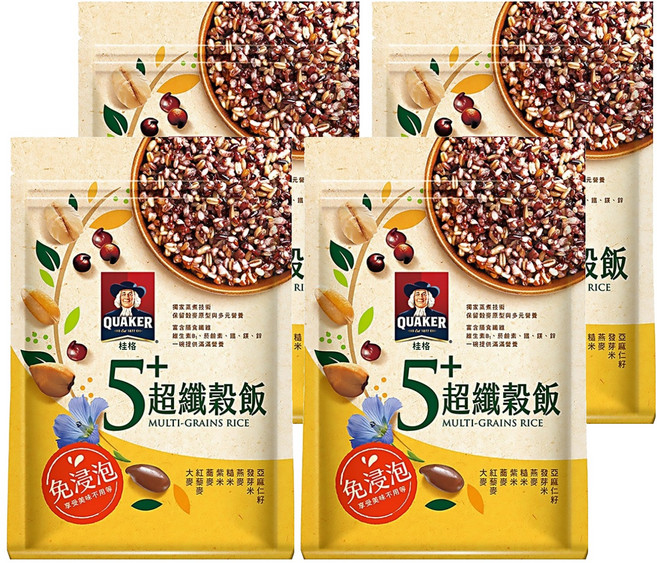 QUAKER 桂格 5+超纖穀飯, 1kg, 4包