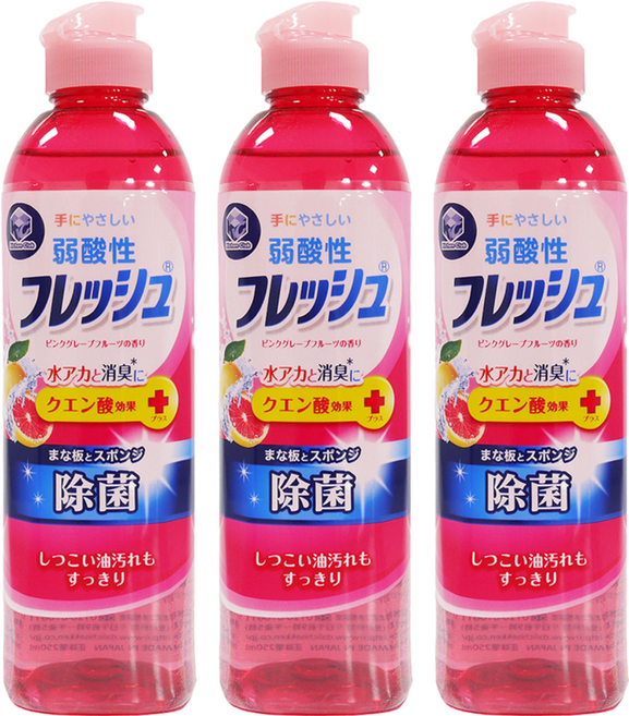 第一石鹼 Kitchen Club 濃縮除菌洗碗精 葡萄柚香, 250ml, 3瓶