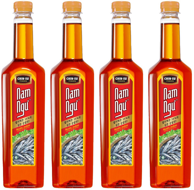 CHIN-SU Nam Nhieu 鮭魚味魚露, 650ml, 4個