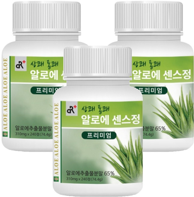 두리농산 상쾌통쾌 알로에 센스정 프리미엄 240정, 74.4g, 3개