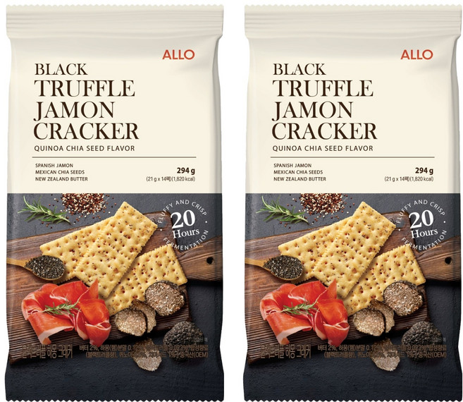 ALLO 블랙 트러플 하몽 크래커 14p, 2개, 294g